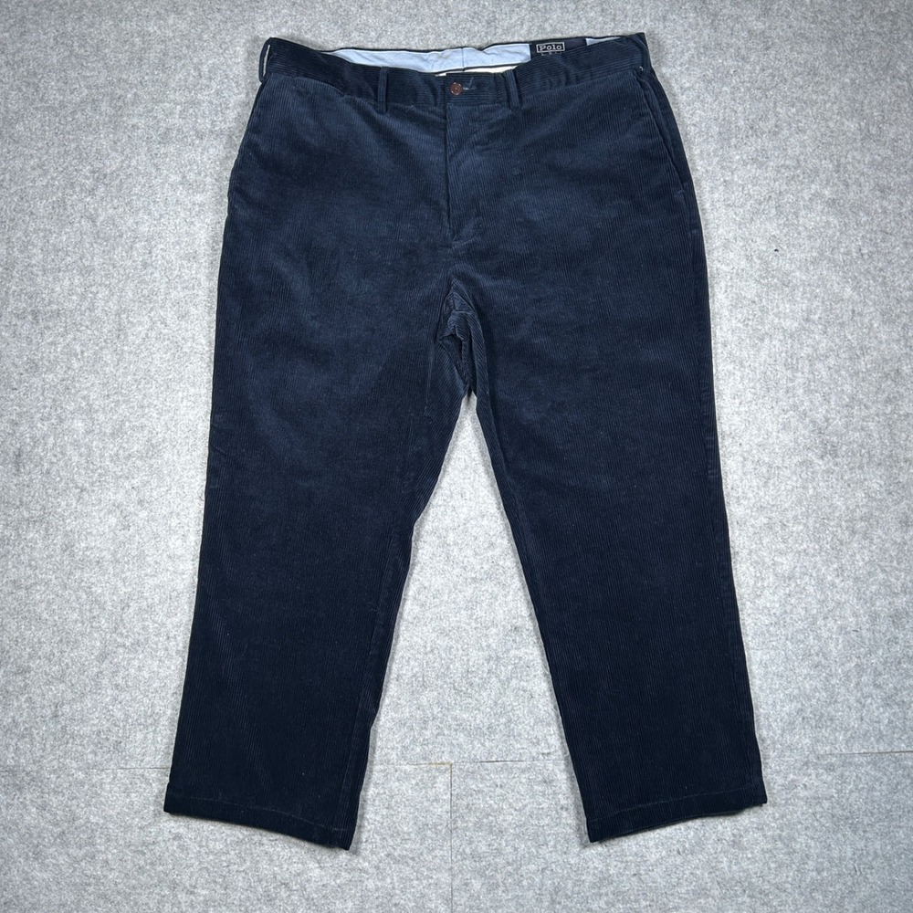 Polo Ralph Lauren Corduroy Pants Mens 38x30(36x26) Navy Blue Classic Fit Stretch